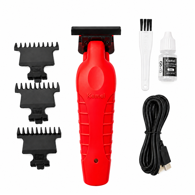 Kemei Trimmer Profesional KM-2299 Rojo Intenso