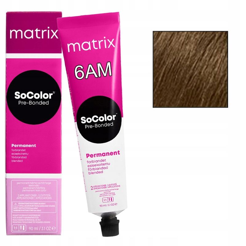 TINTURA MATRIX SOCOLOR PRE BONDED 6AM 90ML 6.18 RUBIO OSCURO CENIZA MOCA