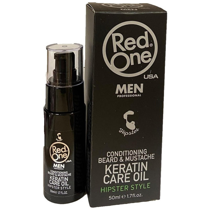 Aceite Cuidado De Barba Y Bigote, Keratin, Red One