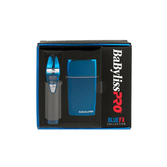 Combo Babyliss Pro Blue Maquina De Cortapelo + Trimmer + Shaver