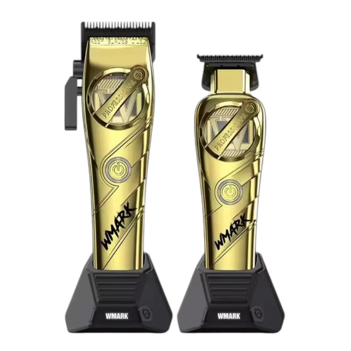 Kit Cortadora De Pelo + Trimmer Detailer Wmark NG-8613 Dorado