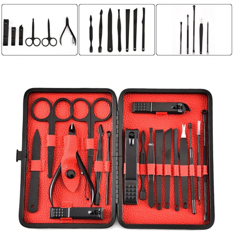 Set De Manicura Y Pedicura Profesional Set De 18 Piezas NEGRO
