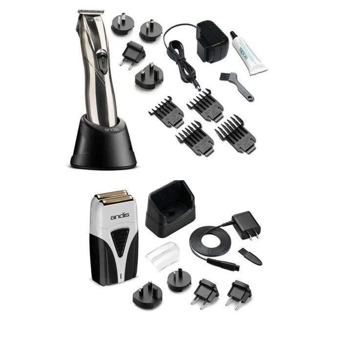 Kit Máquina Andis Slim Line Pro Li + Shaver Plus Bivolt