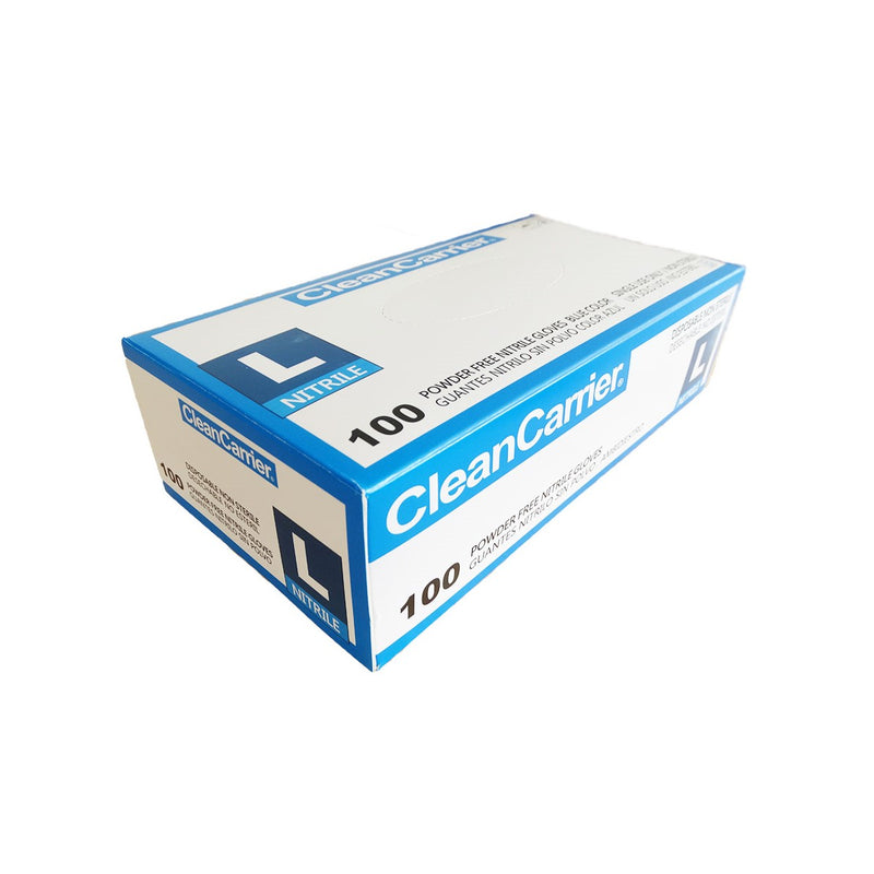 Guantes De Nitrilo Azul Clean Carrier 100un Talla L