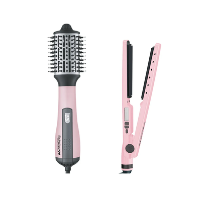 Kit BaBylissPRO Cepillo Secador y Plancha 4091 Rosa BNTPBKPP44UZ