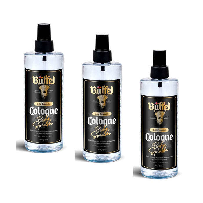 Pack X 3 Colonia De Hombre Gold Body Splash Varon 500 Ml Buffel