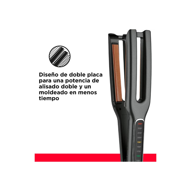 Revlon Plancha de Pelo de Doble placa de Cobre y Cerámica Recta