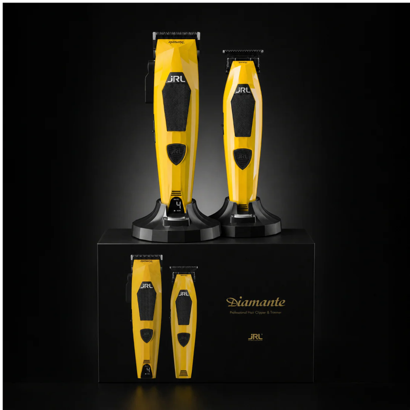 Set JRL Diamante Clipper + Trimmer Amarillo 8200 RPM