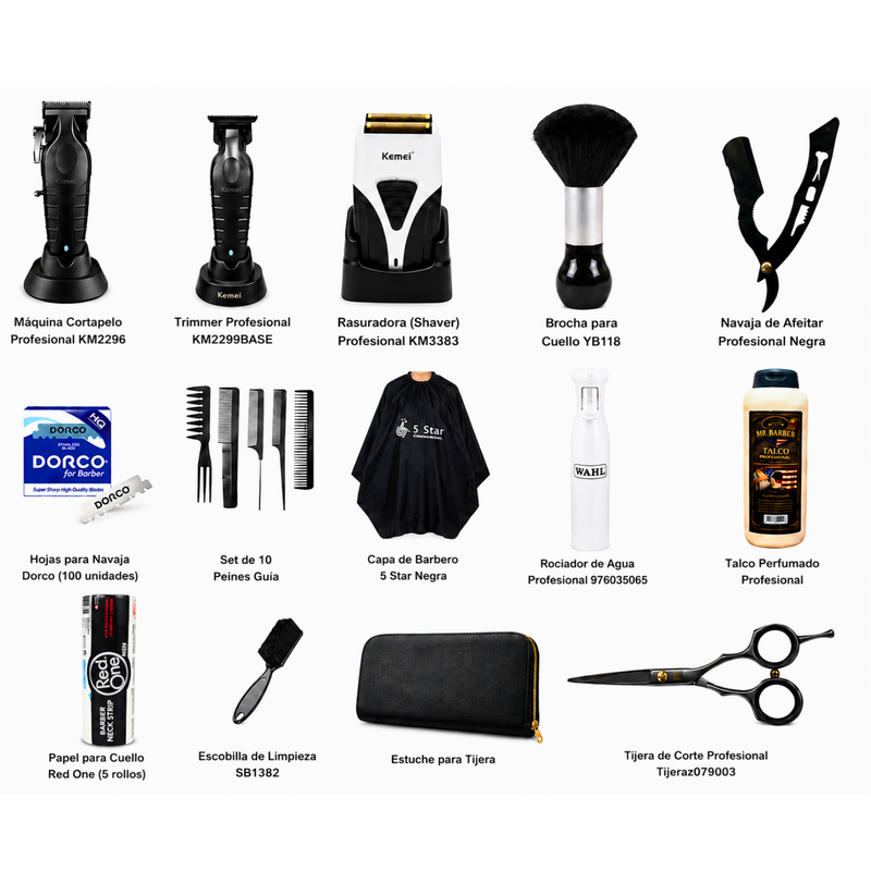 Combo Todo En Uno Para Iniciar Tu Barbería