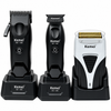 Combo Barbería Kemei S3 KM1386 + KM1385 + Shaver KM3383