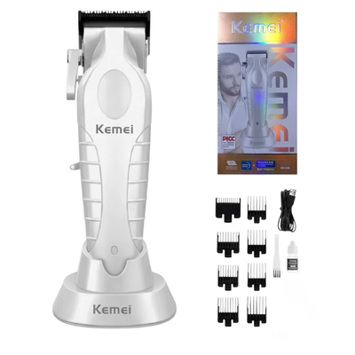Máquina Cortapelo Kemei KM-2296 Inalámbrica Blanca