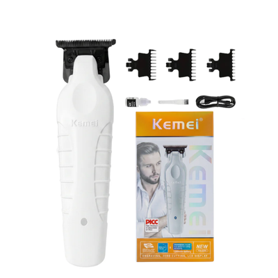 Patillera Trimmer Kemei KM-2299 Inalámbrica Blanca