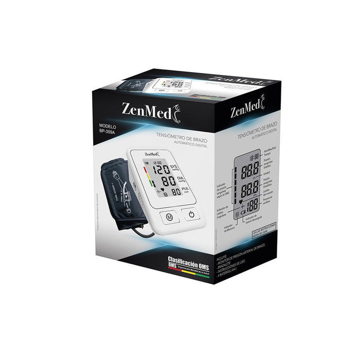 Tensiómetro de Brazo ZENMED LCD Digital 2,8" Blanco