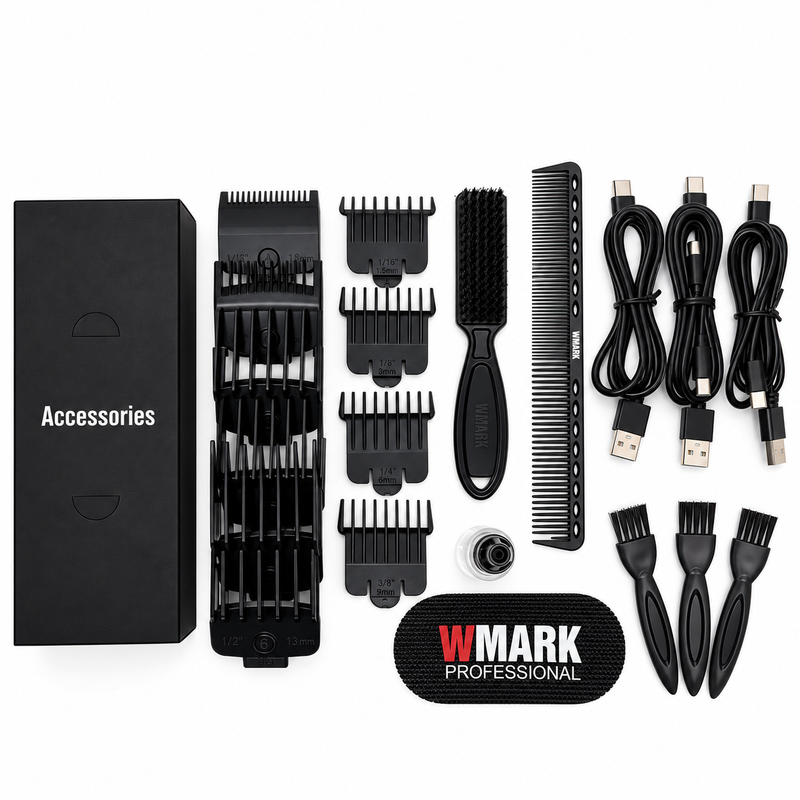 Kit Barbería WMARK NG-1613 3 en 1 Gris Profesional