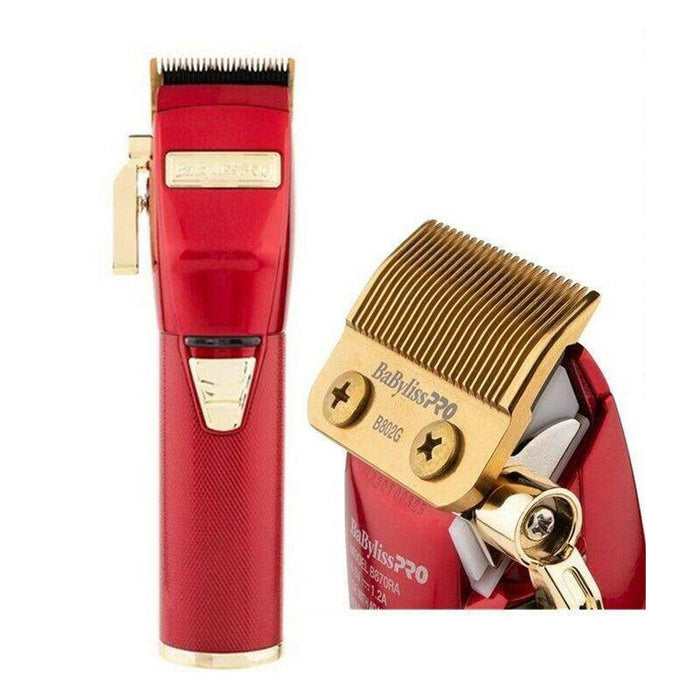 Cortapelo Cuchilla De Acero Inoxidable Babylisspro Gold Roja