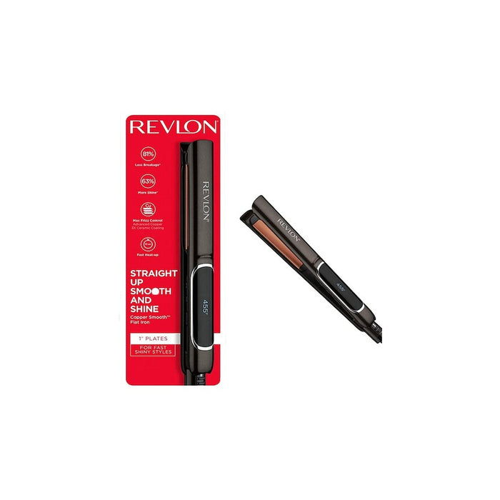 Plancha De Pelo Revlon de Cobre Suave con Estilos Rapidos y Brillantes