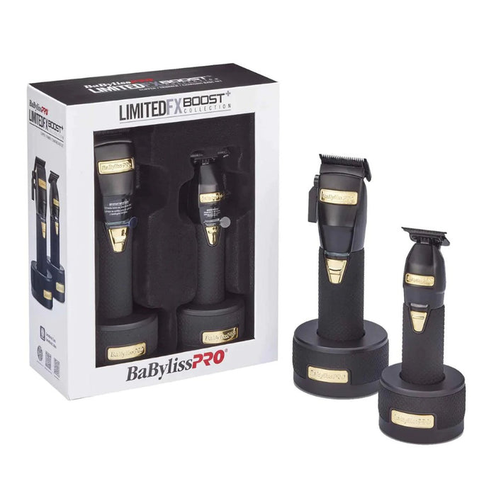 Combo Cortadora, Patillera Y Base Babyliss Pro Limited FXBoost Black