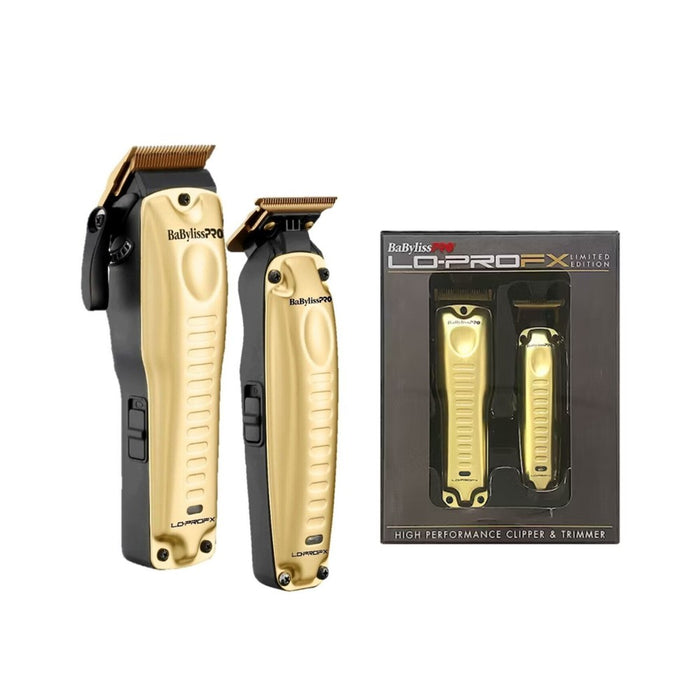 Combo Maquina Cortadora y Patillera Babyliss Pro Lo-Pro Dorado