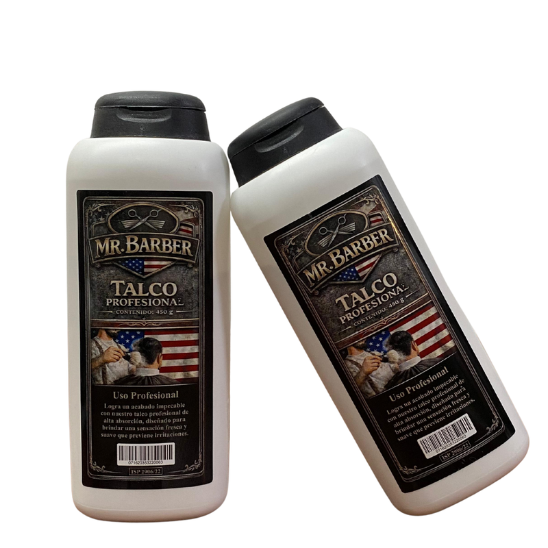 Talco Perfumado MR. BARBER 450g Para Caballero