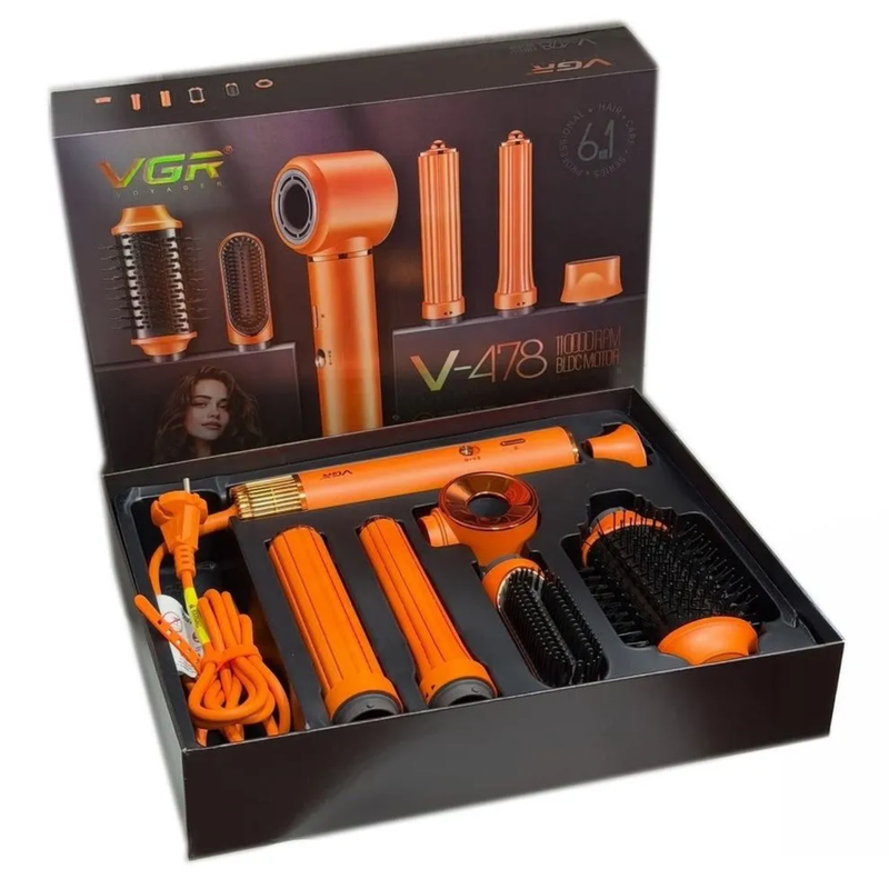 VGR Secador Multistyler V-478 6 en 1 Motor BLDC 100000 RPM