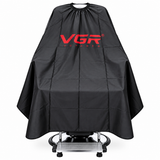 Capa de Corte y Barbería VGR Profesional Negra con Logo Rojo