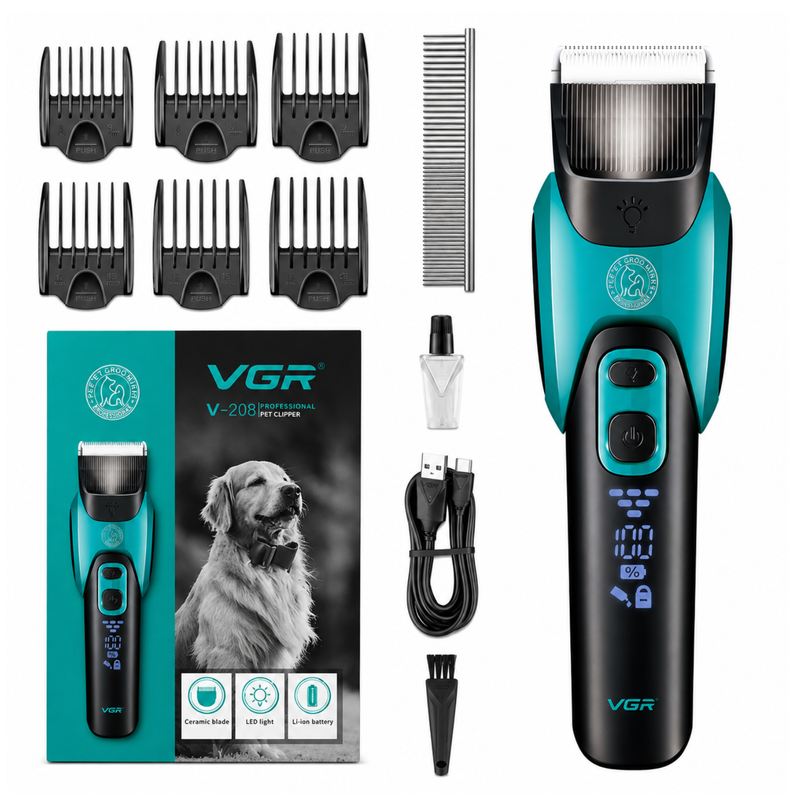 Cortadora Profesional para Mascotas VGR V-208 Verde