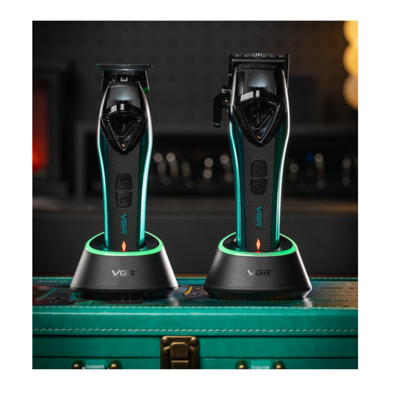 Kit Profesional VGR V-883 S2 Clipper y Trimmer 2 en 1 de 9.000 a 11.000 RPM