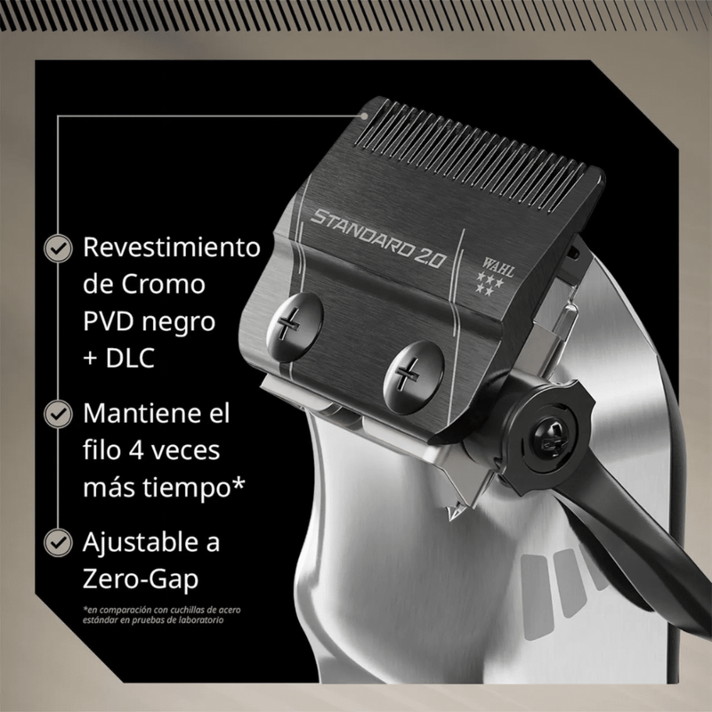 Máquina Cortadora de Pelo Wahl Senior 2.0 Inalámbrica Negra