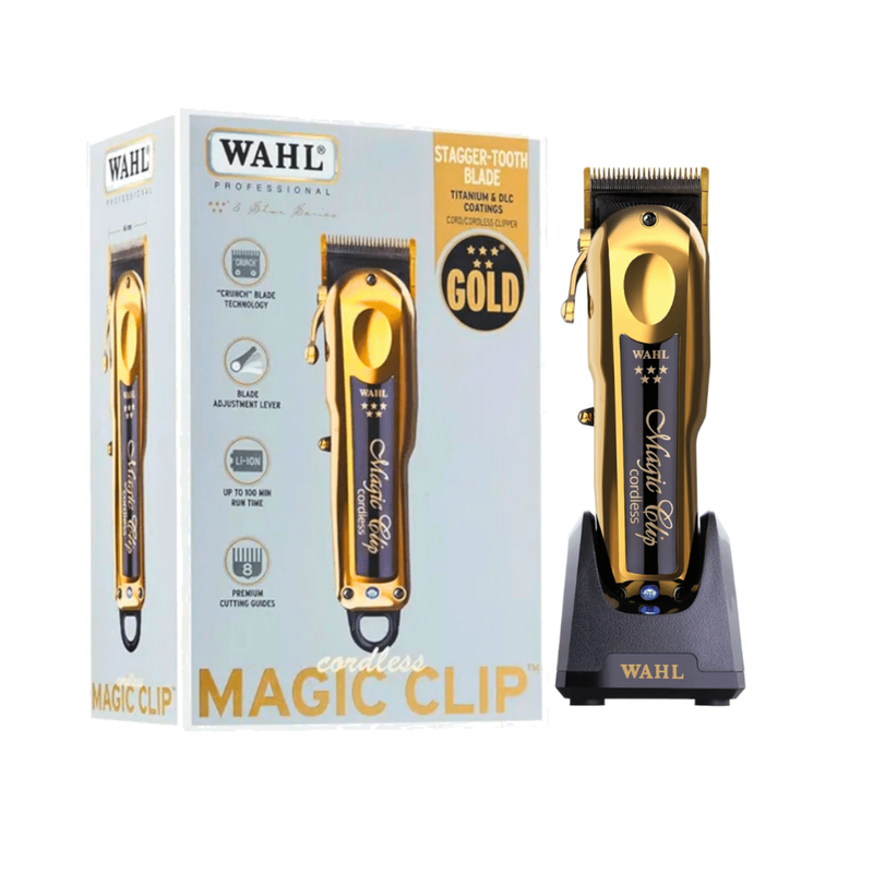 Barber Combo Wahl Gold Magic Clip + Detailer Li Gold Inalámbrico