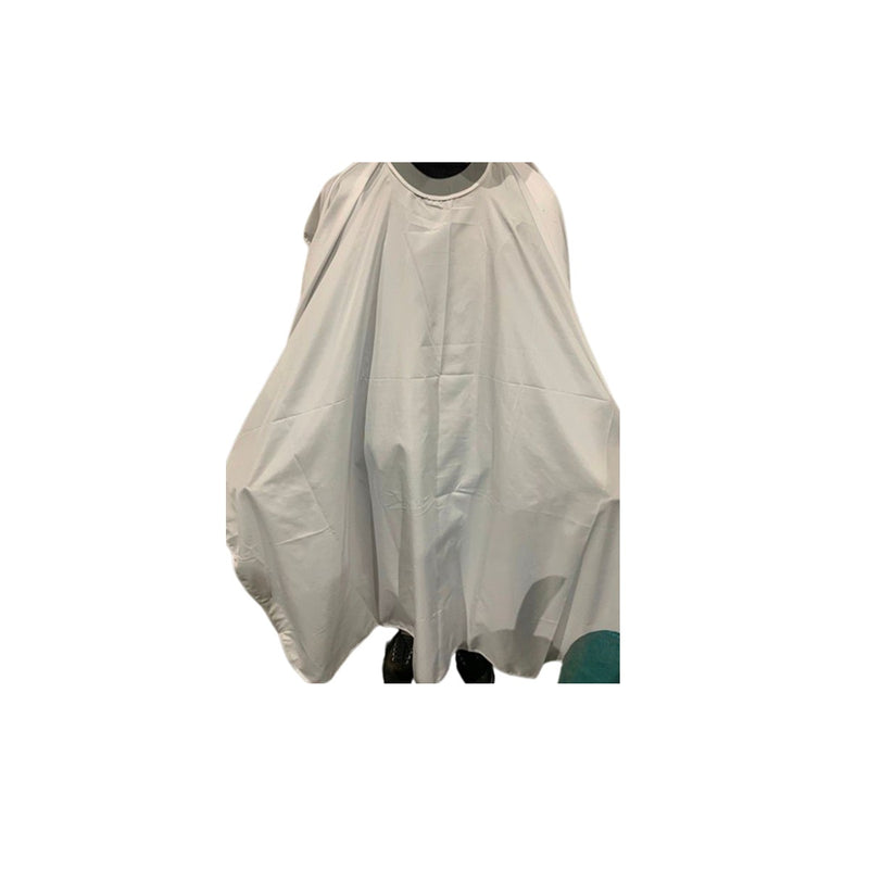 Capa de Barbero Broches Cuello de Silicona Blanco