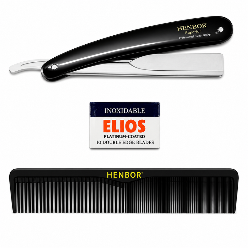 Set Henbor Tijeras Filo de Navaja con Navaja y Estuche