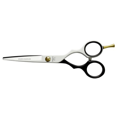 Set Tijeras Henbor Corte y Pulir Blanco Negro con Porta Navaja Negra