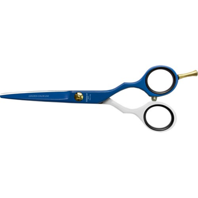 Set Tijeras Henbor Corte y Pulir Azul Blanco con Porta Navaja Azul