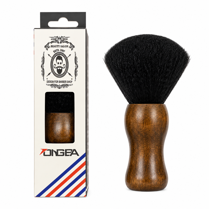Brocha Saca Pelos Premium Negra Cerdas Naturales Madera