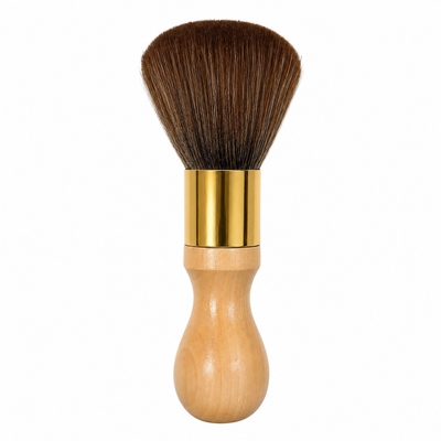 Brocha Saca Pelos Premium Mango Madera y Aro Dorado