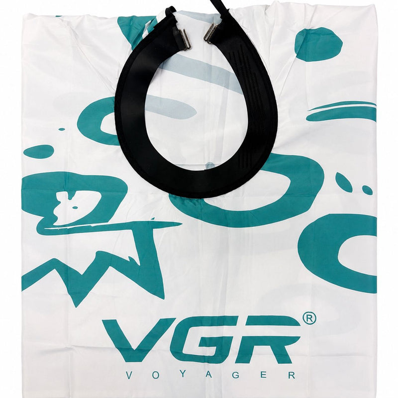 Capa de Barbería VGR Blanca con Cuello de Goma Antipelusa.