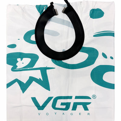 Capa de Barbería VGR Blanca con Cuello de Goma Antipelusa.
