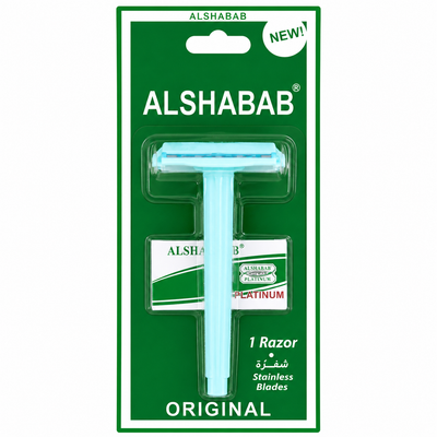 Navaja de Afeitar Clásica Plástica Doble Filo Light Blue