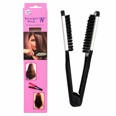 Cepillo Alisador Térmico Cerámico Plegable Straight N Move Blanco
