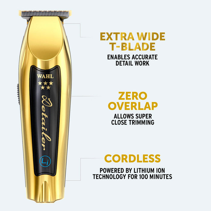 Wahl Trimmer Detailer Li Gold Inalambrica Cordless Dorado