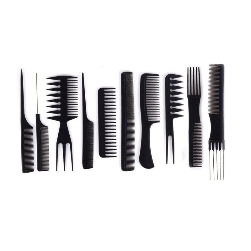 Set de 10 Peines de Peinado Para Peluquería Profesional