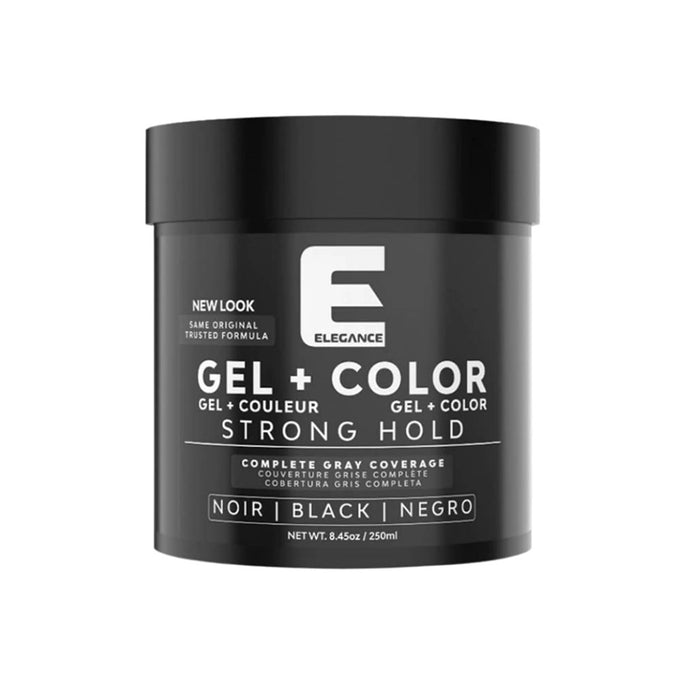 Elegance Gel Para Peinar El Cabello Cera Color Negro 250ml