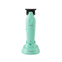Máquina Patillera Trimmer Kemei 2299 Con Base De Carga Celeste