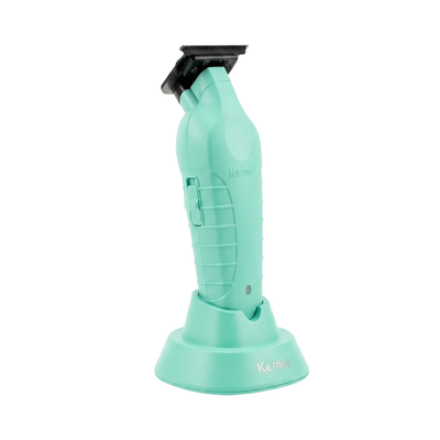 Máquina Patillera Trimmer Kemei 2299 Con Base De Carga Celeste