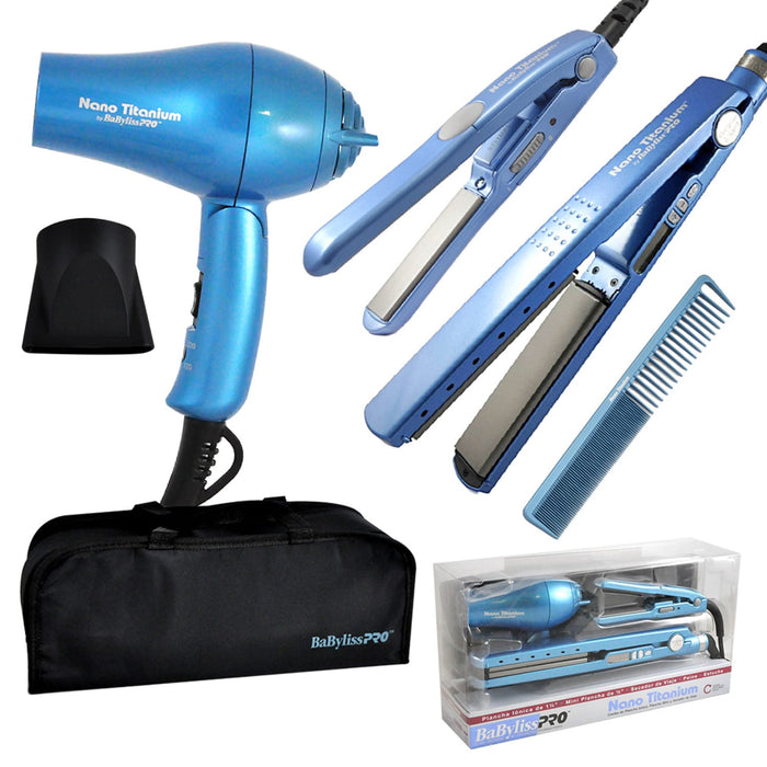 Kit Viaje Babyliss Pro Plancha Alisadora 2091 Secador de Pelo