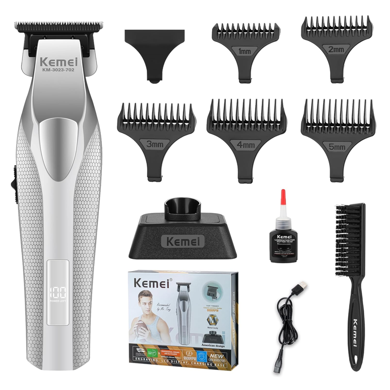 Máquina Trimmer Kemei KM-3023-702 Profesional Inalámbrica