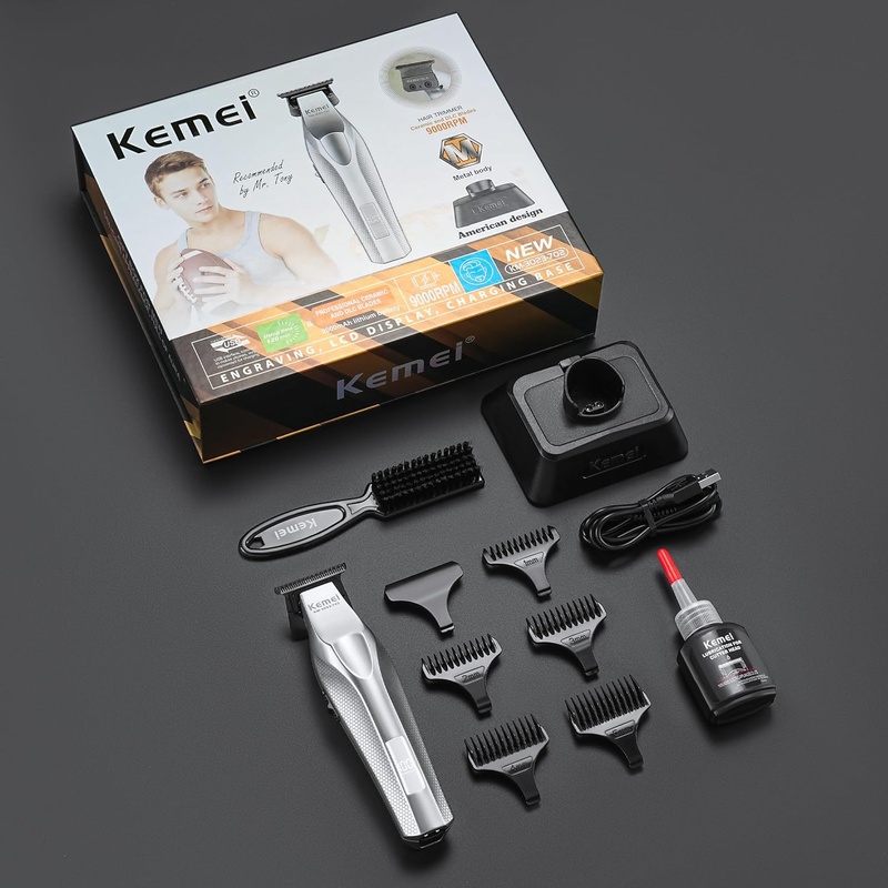 Máquina Trimmer Kemei KM-3023-702 Profesional Inalámbrica