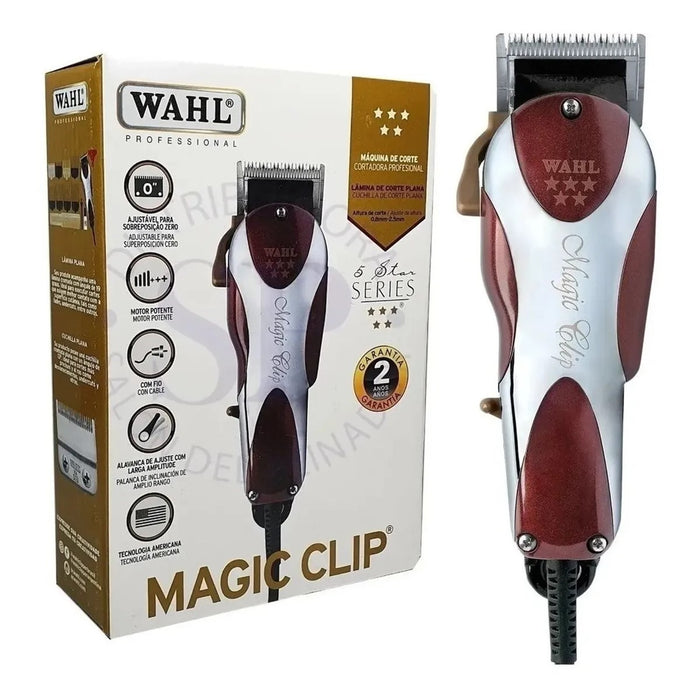 Cortadora de cabello Wahl 5 Star Magic Clip 8451 plata y roja 220V