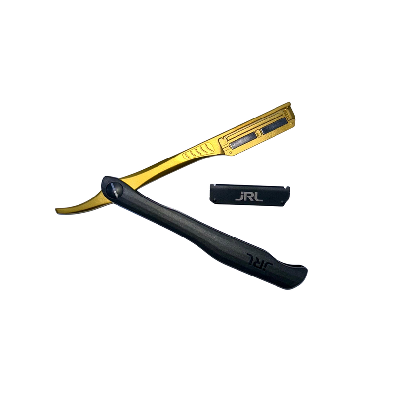 JRL Navaja Profesional Dorada Magnetic Edge Para Barbero