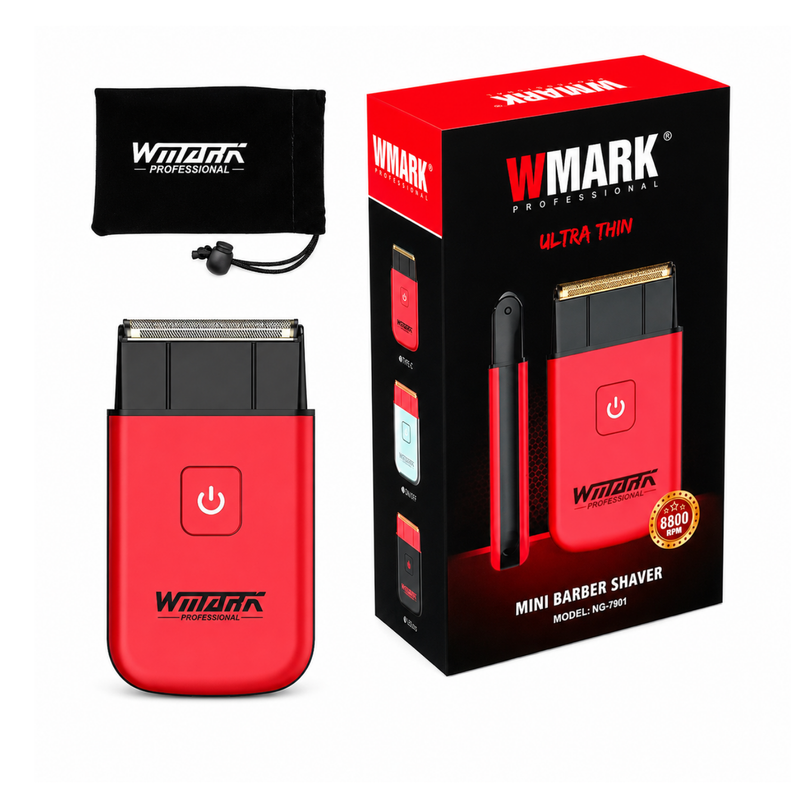 Afeitadora Portátil WMark NG-7901 Roja Mini Barber Shaver